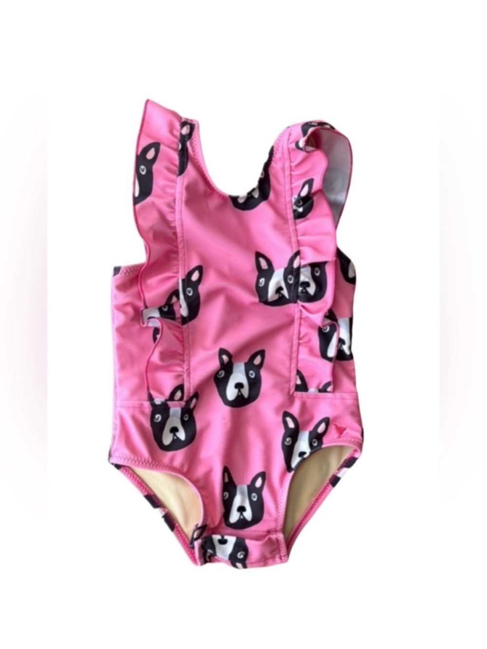 Pink Chicken French Terrier Swimsuit NWT 6-12 M